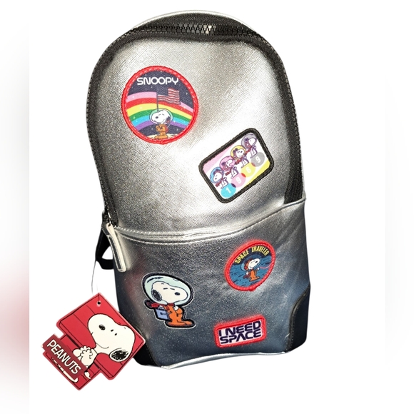 Classic Silver Snoopy “I Need Space” “Space Traveler” Backpack - Picture 1 of 4